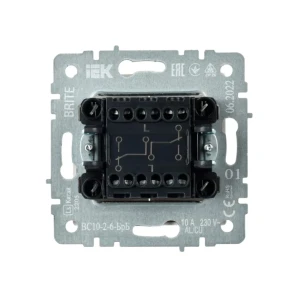 Переключатель двойной проходной brite 10 a 220 - 240 в алюминий iek Thumbnail 2