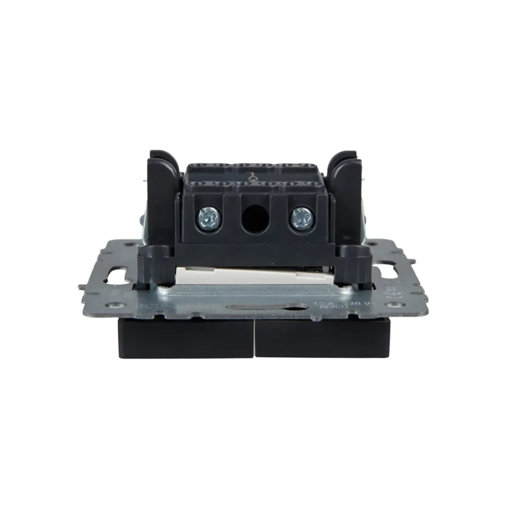 Întrerupător dublu cu indicator brite 10 a 220 - 240 v grafit iek 3