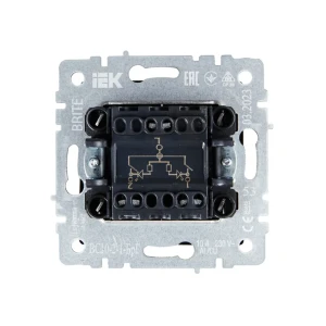 Întrerupător dublu cu indicator brite 10 a 220 - 240 v grafit iek Thumbnail 2