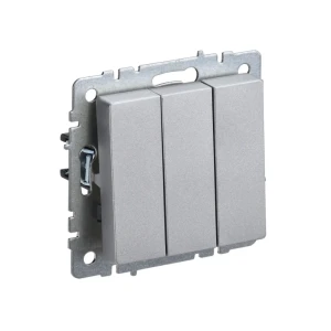 Întrerupător triplu brite 10 a 220 - 240 v aluminiu iek
