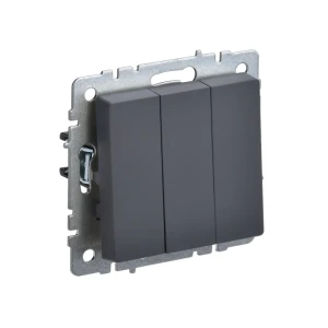 Întrerupător triplu brite 10 a 220 - 240 v grafit iek