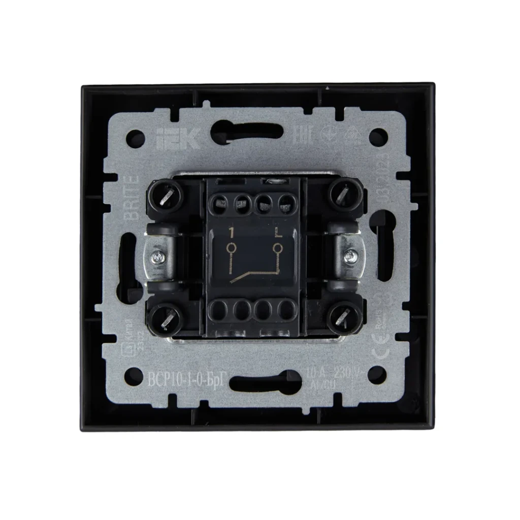 Выключатель brite 10 a 220 - 240 в графитовый iek 2