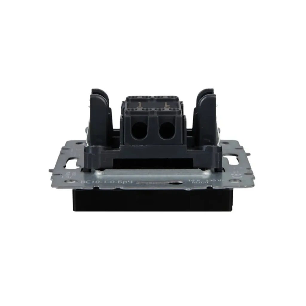 Переключатель проходной brite 10 a 220 - 240 в графитовый iek 3