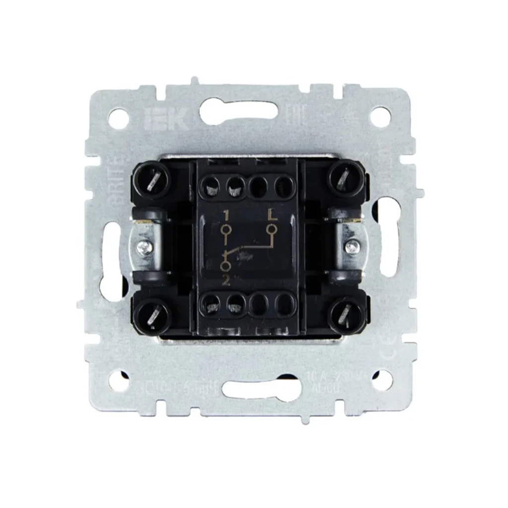 Переключатель проходной brite 10 a 220 - 240 в графитовый iek 2