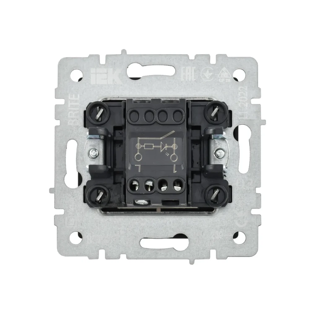 Întrerupător cu indicator brite 10 a 220 - 240 v aluminiu iek 2