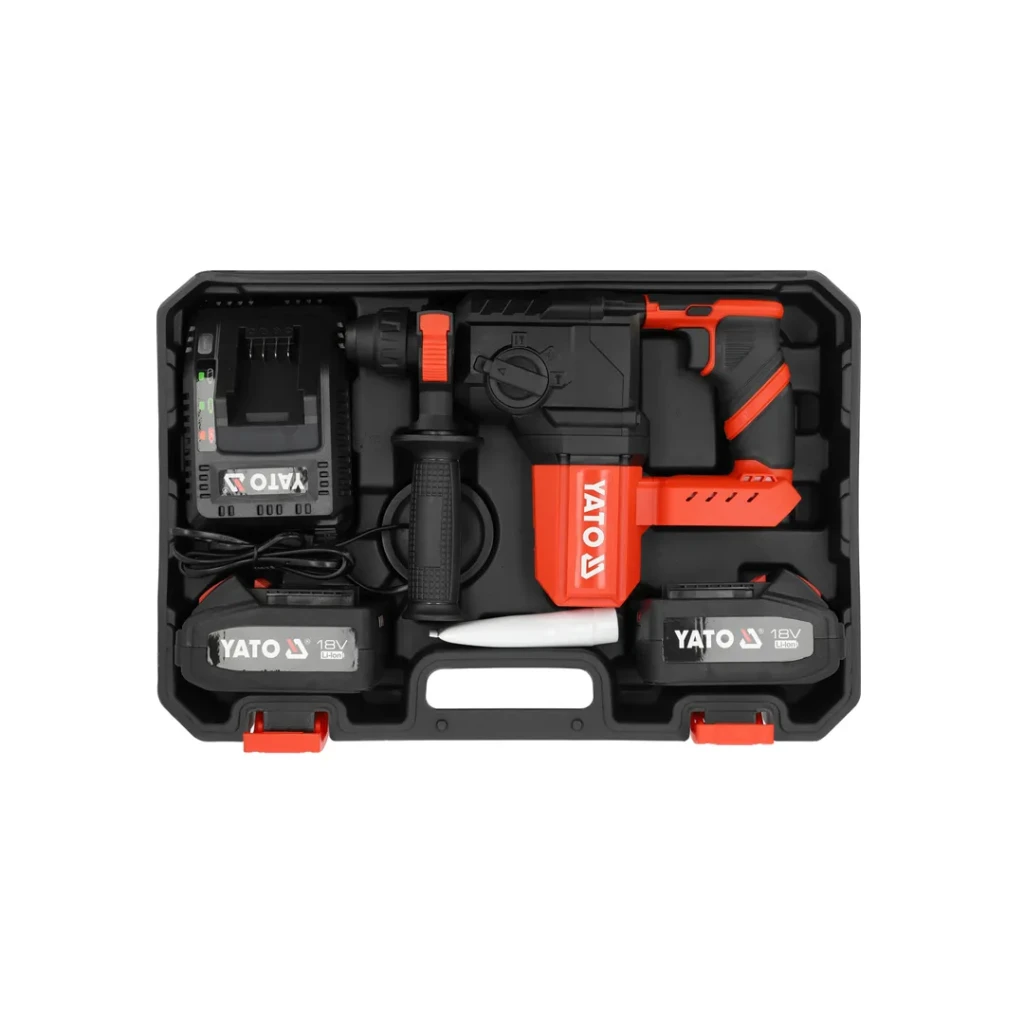 Ciocan rotopercutor pe acumulator sds plus 18 v 2.5 j 0 - 5000 percuții/min yato 3