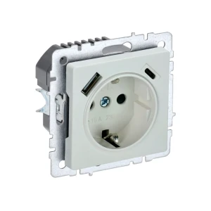 Priză cu usb brite 16 a 220 - 240 v perlă iek Thumbnail 1
