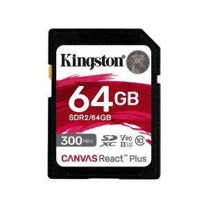 Карта памяти Kingston Canvas React Plus, 64Гб (SDR2/64GB)