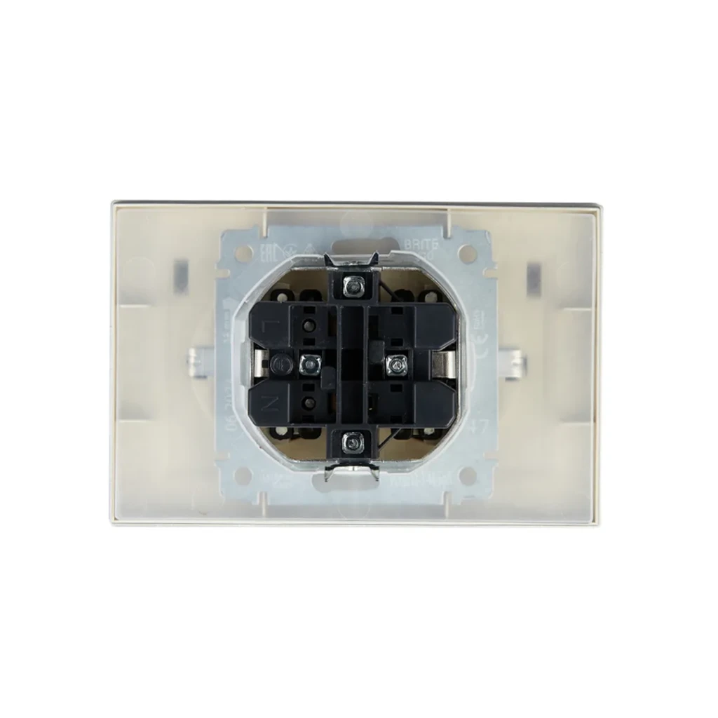 Priză dublă cu capac brite 16 a 220 - 240 v aluminiu iek 2