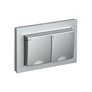 Priză dublă cu capac brite 16 a 220 - 240 v aluminiu iek Thumbnail 1