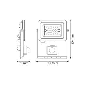 Proiector led cu senzor de mișcare 20 w led 3000 k 220 - 240 v ip65 osram Thumbnail 2
