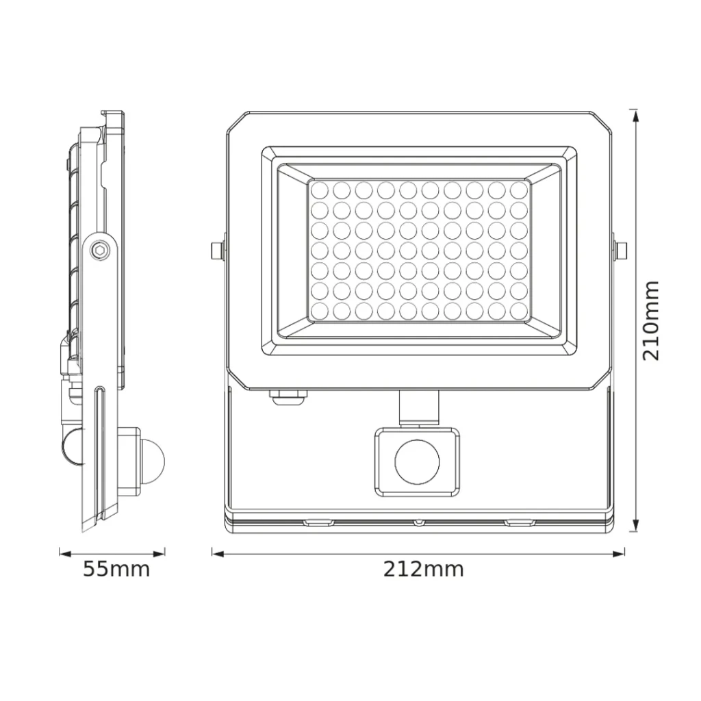 Proiector led cu senzor de mișcare 50 w led 6500 k 220 - 240 v ip65 osram 2