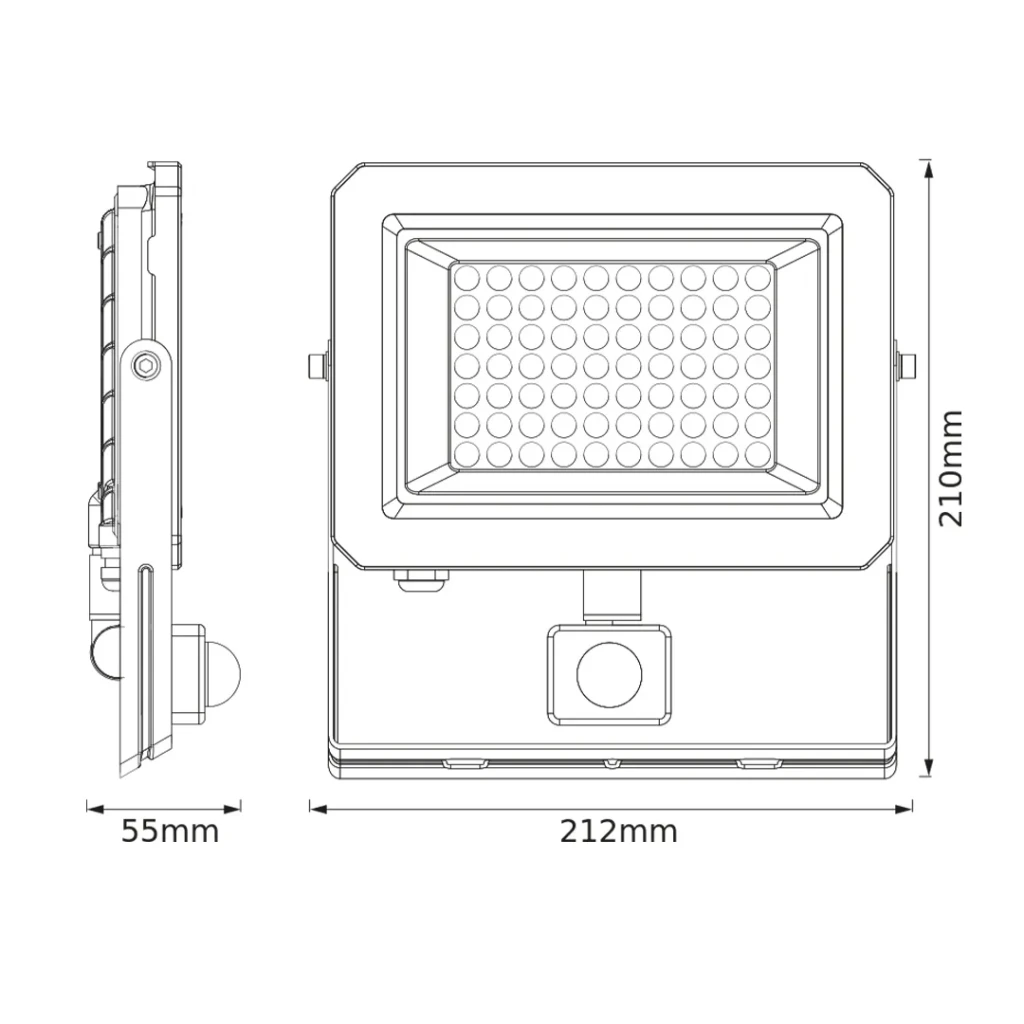 Proiector led cu senzor de mișcare 50 w led 3000 k 220 - 240 v ip65 osram 2