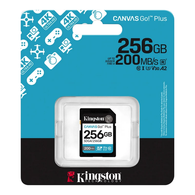 Карта памяти kingston canvas go! plus, 256гб (sdg4/256gb) 3