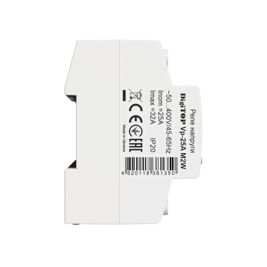 Releu de control tensiune cu ecran digital vp-25m2w true rms 25 a 220 - 240 v ip20 120 - 270 v digitop 2