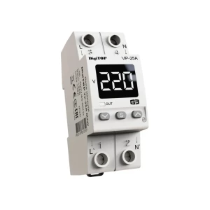 Releu de control tensiune cu ecran digital vp-25m2w true rms 25 a 220 - 240 v ip20 120 - 270 v digitop Thumbnail 1
