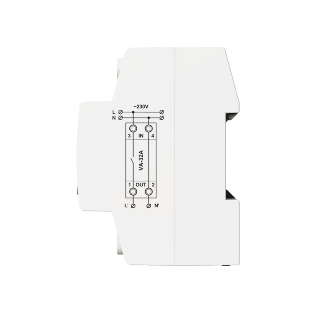 Реле напряжения с контролем тока va-32m2w true rms 32 a 220 - 240 в ip20 120 - 270 в digitop 3