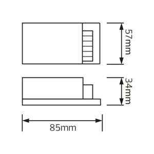 Transformator bandă led vega-100/24 100 w 4.1 a 220 - 240 v 24 v horoz Thumbnail 2