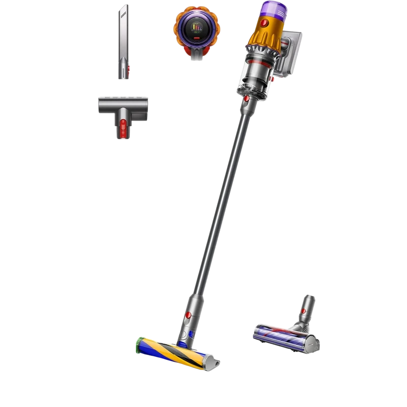 Aspirator vertical dyson v12 detect slim absolute, galben | nichel 13
