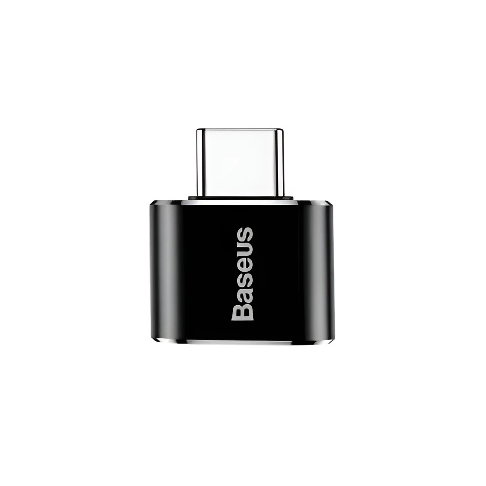 Baseus adapter mini usb female to type-c male converter, black 2