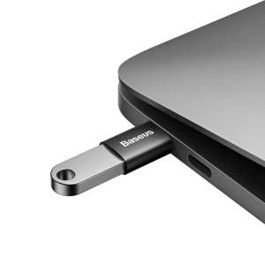 Baseus adapter otg usb-a 3.1 to type-c 3.1  ingenuity series, black Thumbnail 3