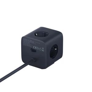 Baseus power strip cube 67w 3ac+1*usb-a+1*type-c 1,5m, enerfill fa11, cosmic black Thumbnail 3
