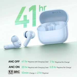 Baseus in-ear true wireless earbuds bass bp1 nc, blue Thumbnail 2