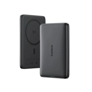 Power bank baseus 10000mah 27w с кабелем type-c 0.3м, picogo am41 ультратонкий qi2 магнитный, cosmic black Thumbnail 2