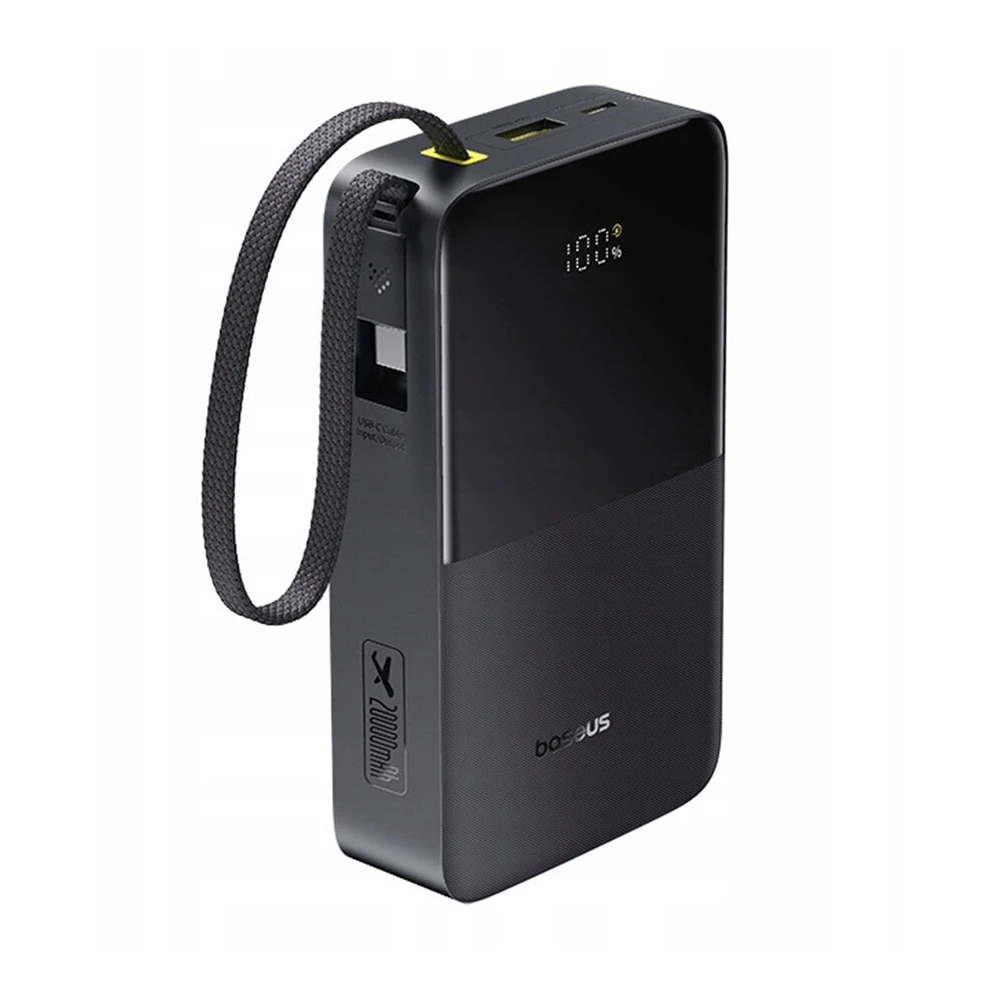 Baseus power bank 30000mah 22,5w with cable type-c 0.3m, enerfill fc51 bipow 2 pro digital display, cosmic black 2
