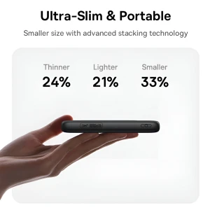 Baseus power bank 10000mah 22,5w with cable type-c 0.3m, enerfill fc11 digital display, cosmic black Thumbnail 3