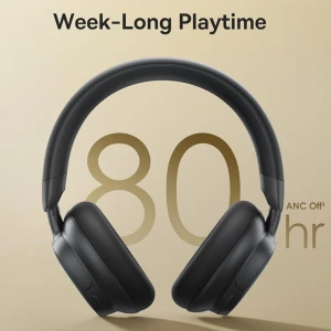 Baseus wireless over-ear headphones, noise cancelling, boiwe mh1, cosmic black Thumbnail 3