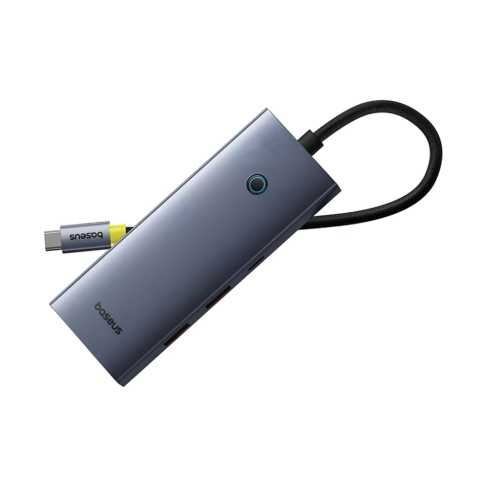Baseus hub 7in1 type-c to hdmi4k@60hz*1+usb-a 3.1*2+type-c 3.1*1+usb-a2.0*1+pd*1+rj45*1, ultrajoy series, space gray 2
