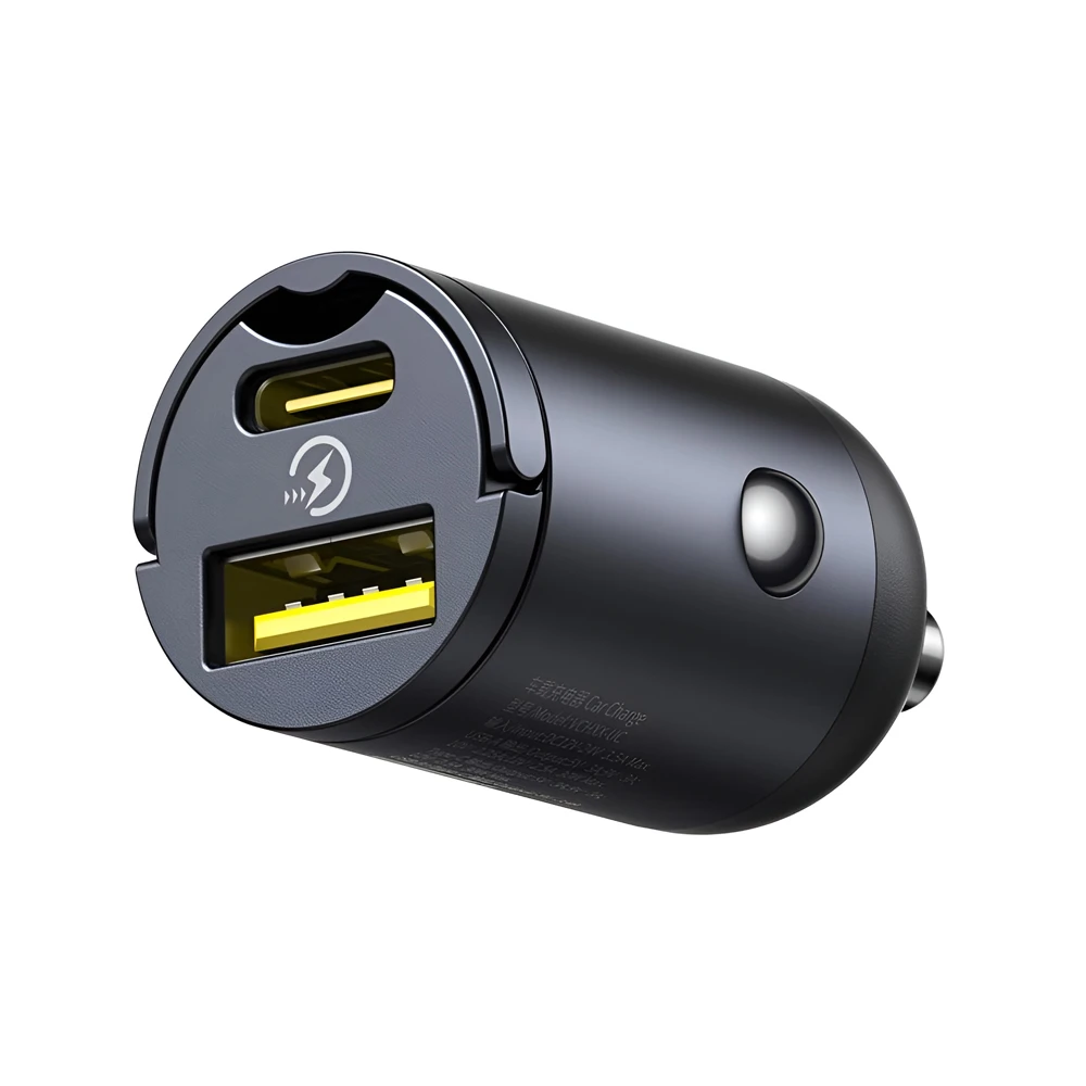 Baseus car charger mini 1*type-c 30w, tiny star series, black 3