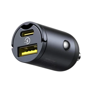 Baseus car charger mini 1*type-c 30w, tiny star series, black Thumbnail 3
