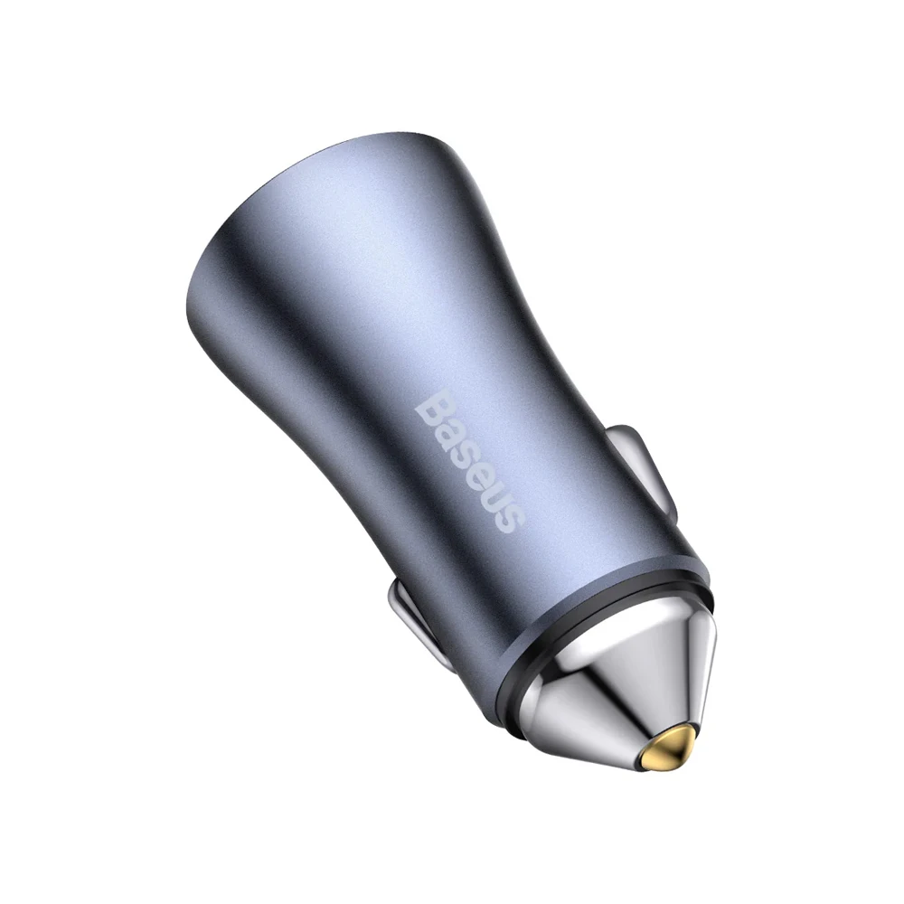 Baseus car charger 1*type-c+1*usb-a 40w 1m, golden contactor pro, black 3