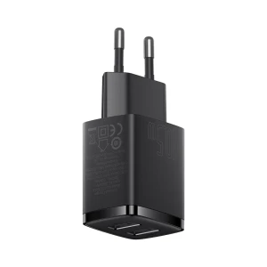Baseus wall charger 2*usb-a, compact series, black Thumbnail 3