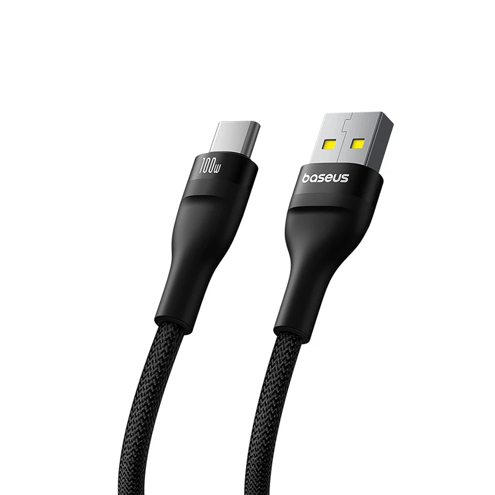 Baseus cable 2 in 1 type-c 100w 1m, flash 2 series, cluster black 3