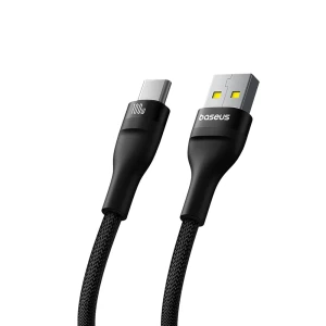 Baseus cable 2 in 1 type-c 100w 1m, flash 2 series, cluster black Thumbnail 3