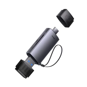 Baseus card reader 2in1 type-c 3.0 to usb-a 3.0 to tf/sd lite series, black