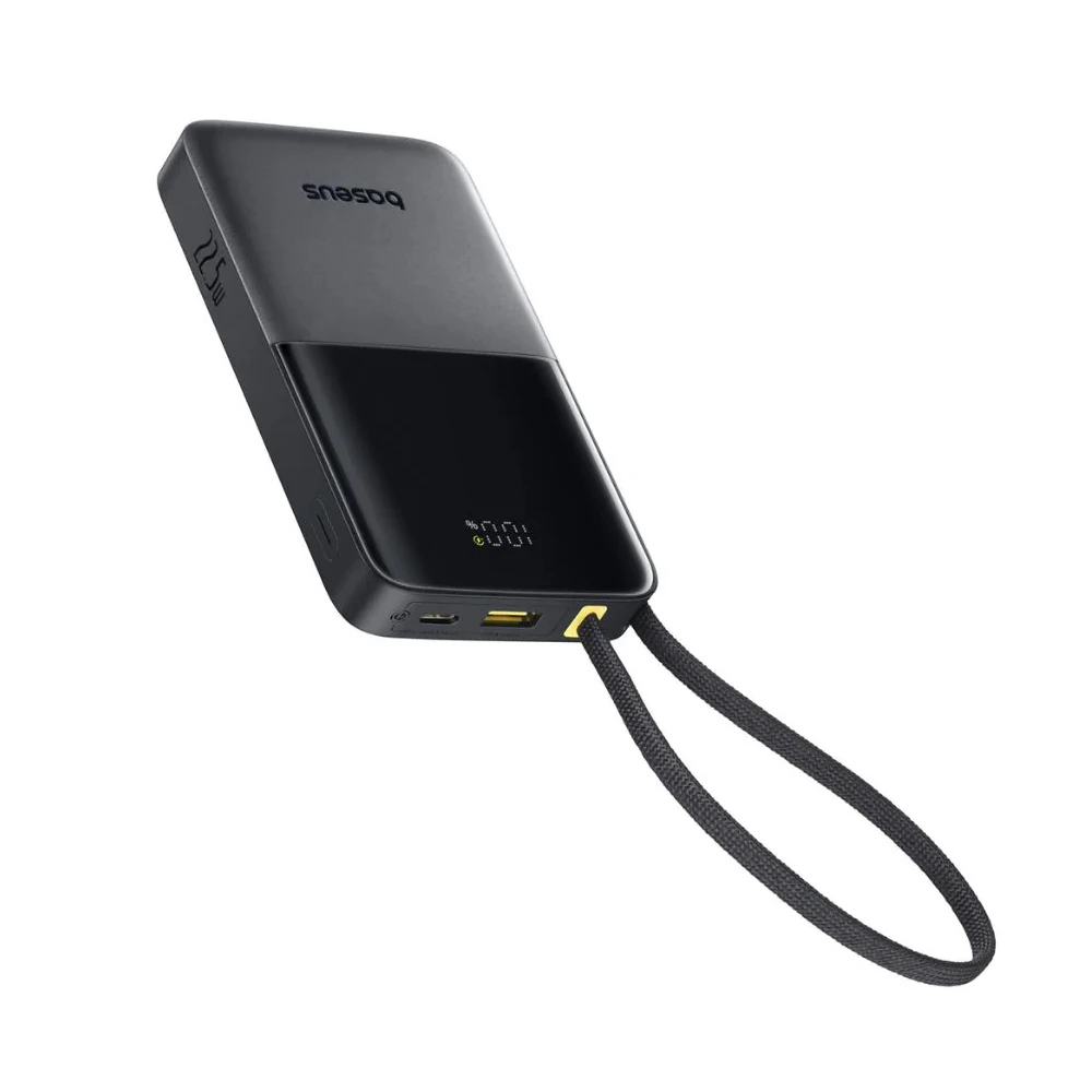 Baseus power bank 10000mah 22.5w with cable type-c 0.3m, enerfill fc51 bipow2 pro digital display , cosmic black 3