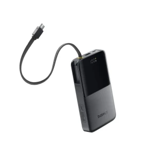 Baseus power bank 10000mah 22.5w with cable type-c 0.3m, enerfill fc51 bipow2 pro digital display , cosmic black Thumbnail 2