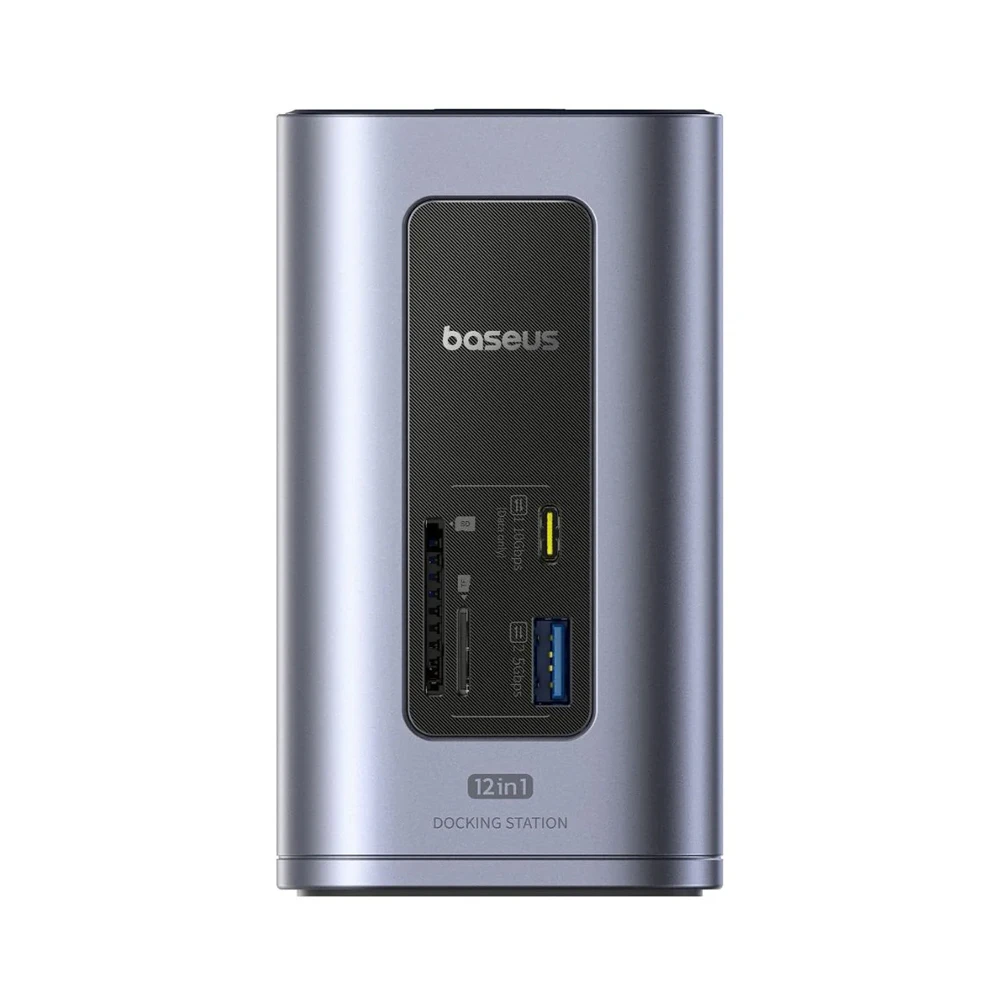 Baseus ds type-c to 2*hdmi 4k@60hz+2*usb-c (10gbps)+2*usb-a (5gbps)+2*usb-a (480mbps)+1*rj45+sd/tf 3.0+1*usb-c (pd), space grey 2
