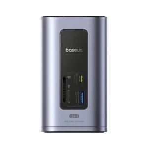 Baseus ds type-c to 2*hdmi 4k@60hz+2*usb-c (10gbps)+2*usb-a (5gbps)+2*usb-a (480mbps)+1*rj45+sd/tf 3.0+1*usb-c (pd), space grey Thumbnail 2