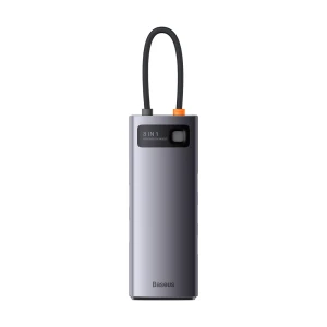 Baseus hub 4in1 type-c to 4+usb-a, metal gleam series, space gray
