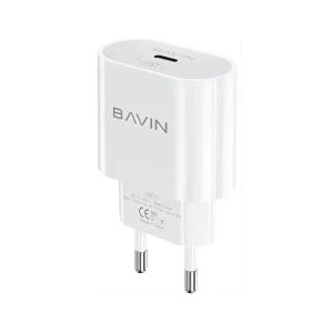 Bavin wall charger pd 20w fast charge, type-c port, white