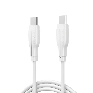 Bavin charging & data cable type-c to type-c, tpe, 1m, 18w, white