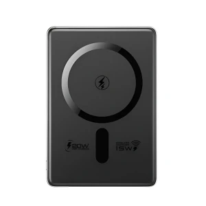 Bavin magnetic wireless power bank 5000mah, 15w magsafe compatible, ultra-slim, grey