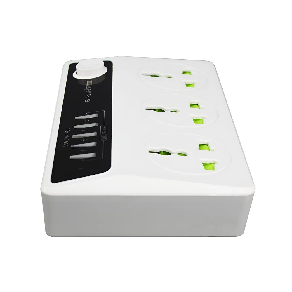 Bavin power socket 3 outlets + 4 usb 3.4a, intelligent timer control, eu plug, white 3