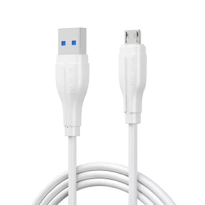 Bavin charging & data cable usb to micro-usb, tpe, 1m, 12w, white