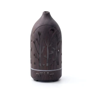 Ультразвуковой аромадиффузор bobolyn wood grain, темное дерево, 100x100x203 мм
